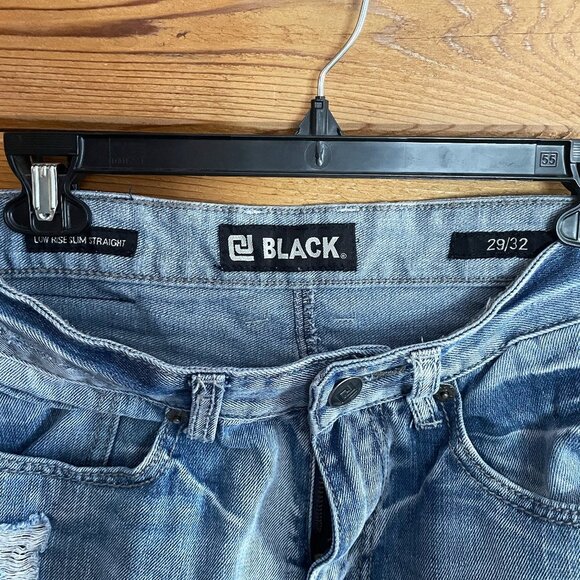 CJ Black Low Rise Slim Straight Jeans 29/32 - Picture 2 of 8